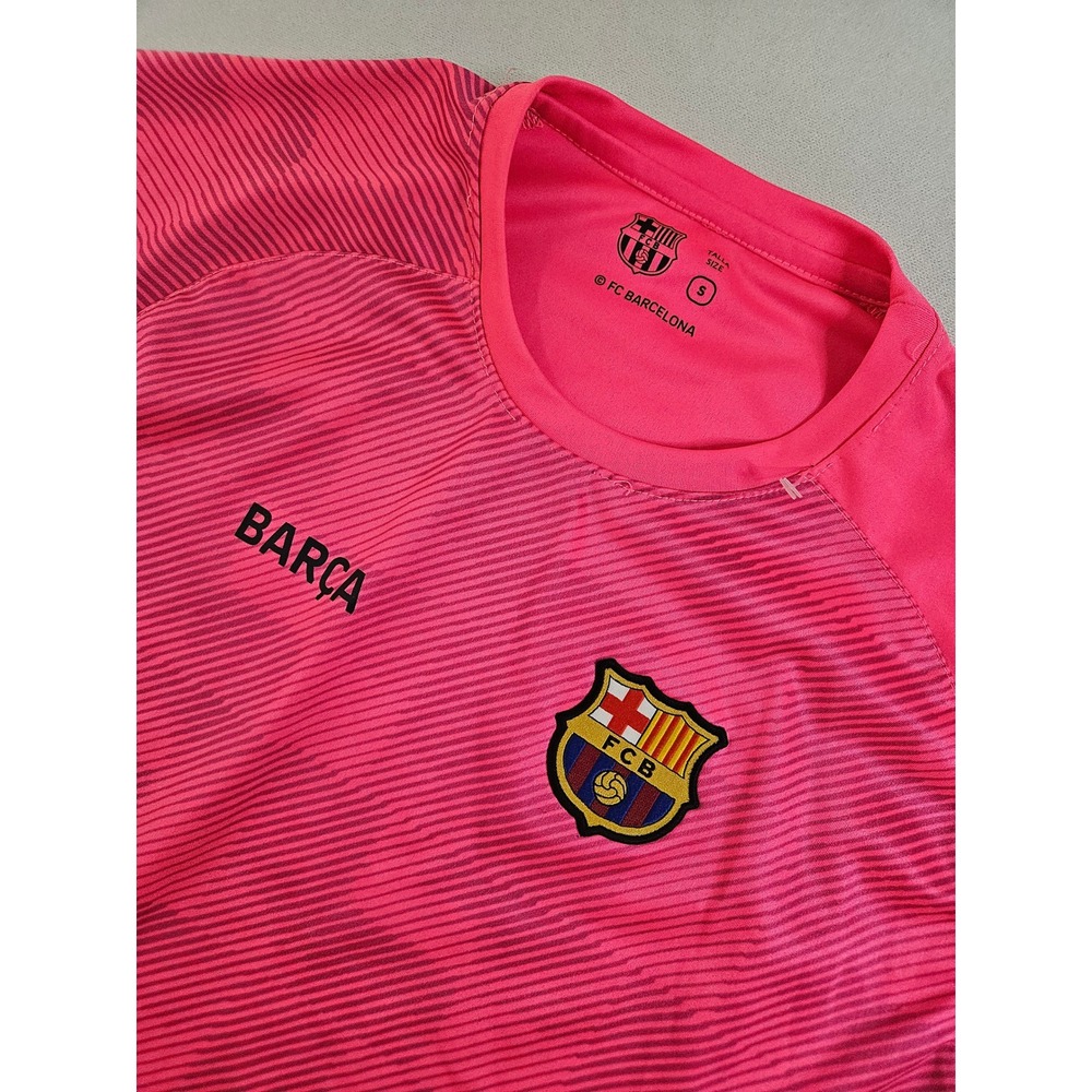 FC Barcelona Training Jersey Men's Small Pink Barca Soccer RARE